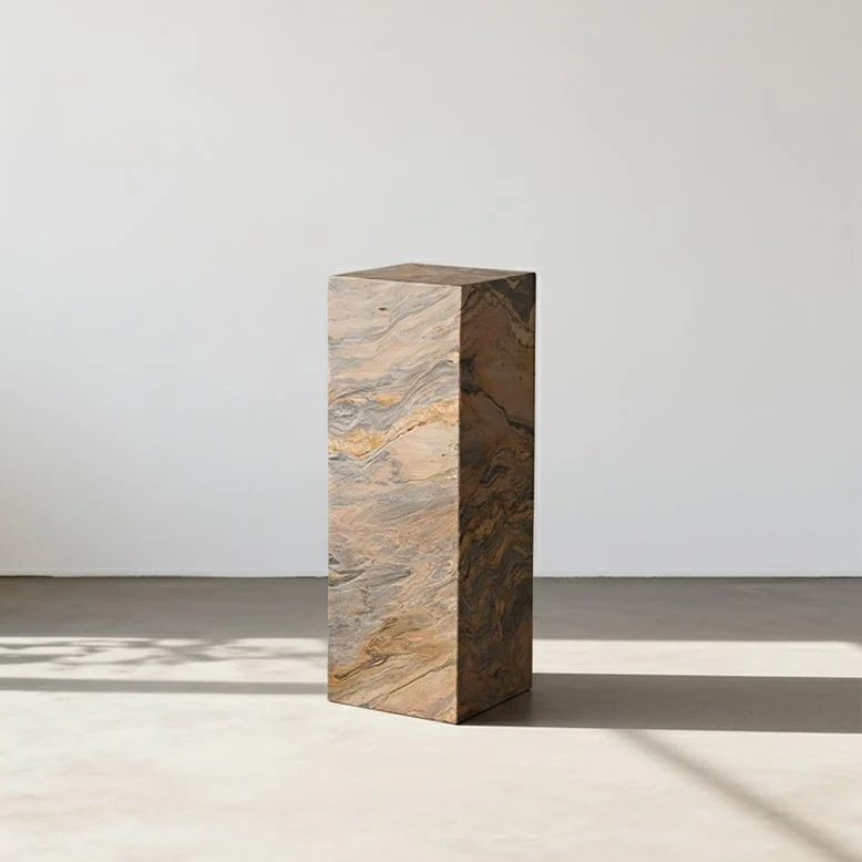 Solara Plinth/Side Table, Marble