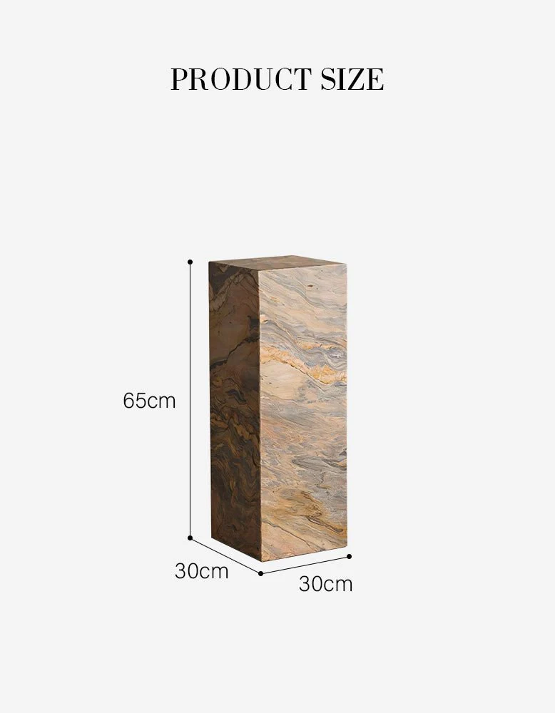 Solara Plinth/Side Table, Marble - Image 10