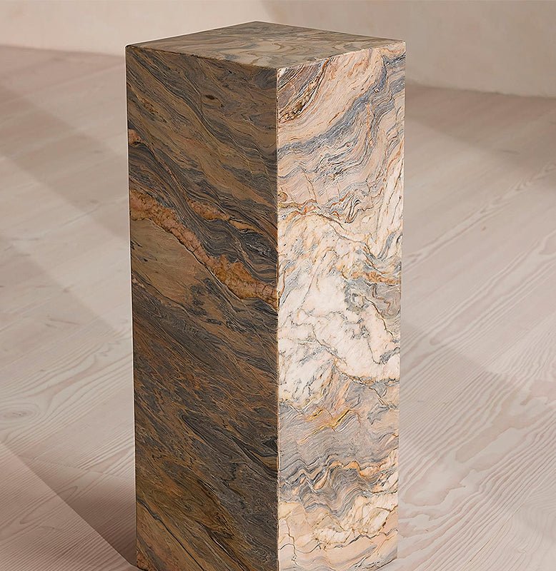 Solara Plinth/Side Table, Marble - Image 2