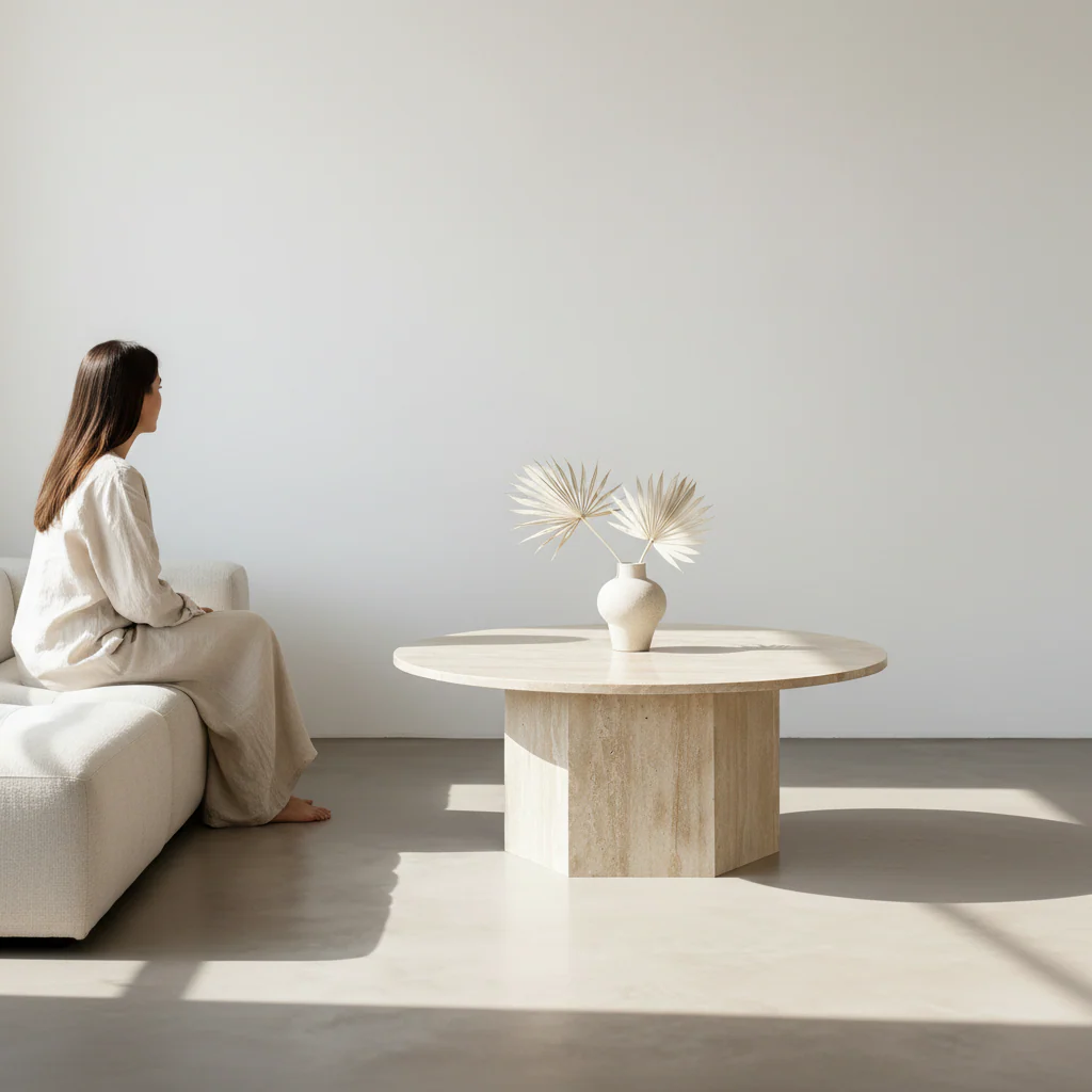 Solveig Marble Round Coffee Table - Image 2