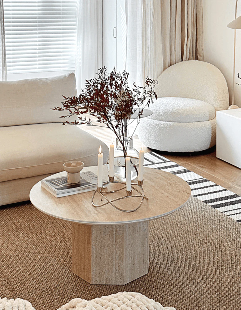 Solveig Marble Round Coffee Table - Image 7
