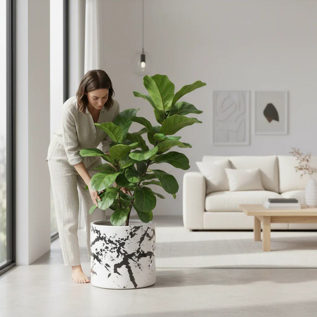 Sorrell Black And White Large Planter - Image 2