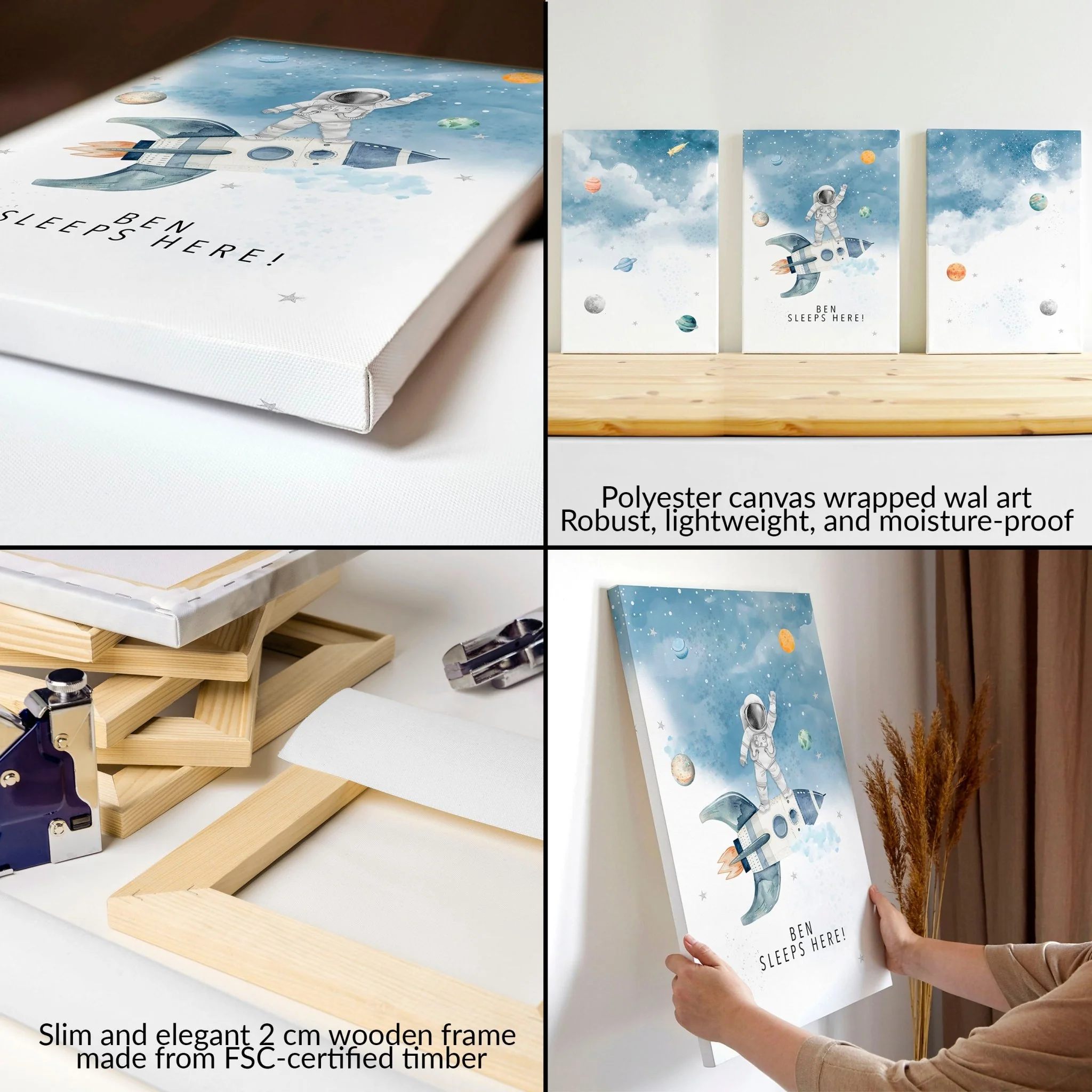 Space Nursery | Set of 3 wall art prints - Image 8