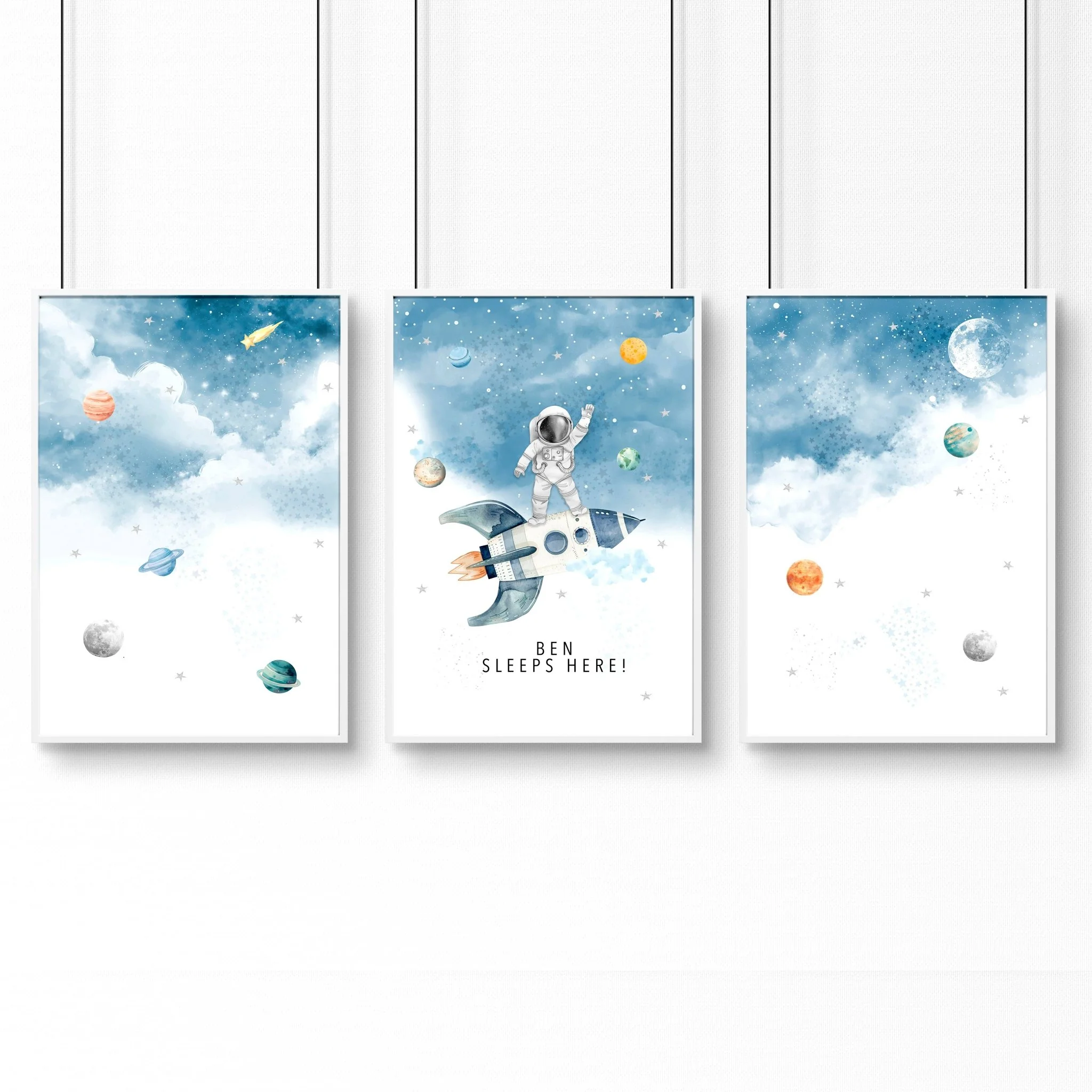 Space Nursery | Set of 3 wall art prints - Image 9