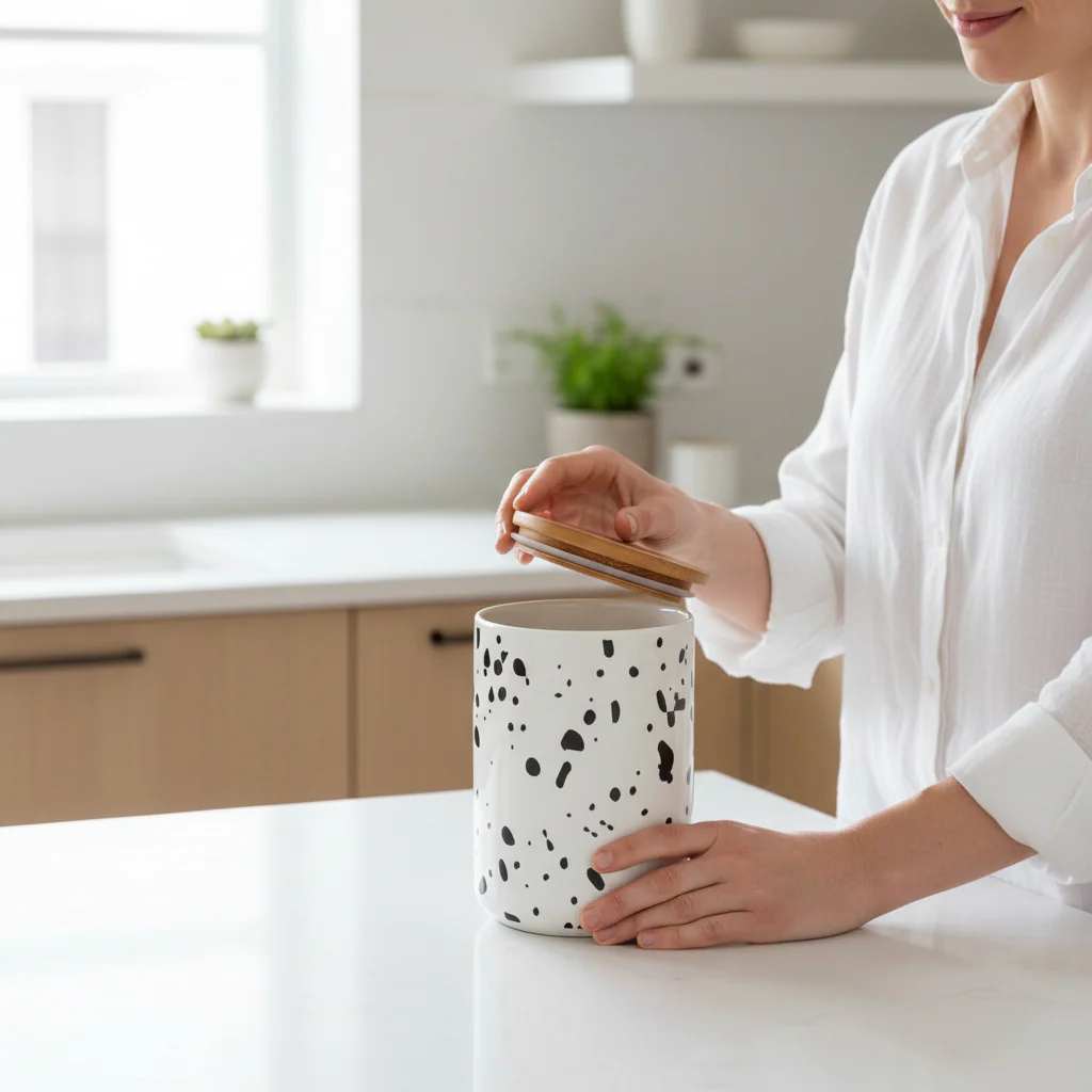 Speckled Large Storage Canister - Image 2