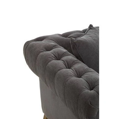 Spencer 2 Seat Grey Fabric Sofa - Image 11