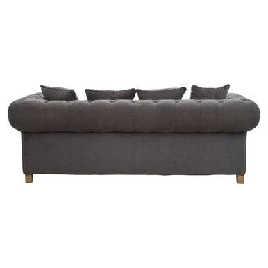 Spencer Three Seat Grey Fabric Sofa - Image 8