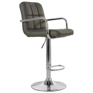 Starz Grey Leather Effect Bar Chair - Image 7