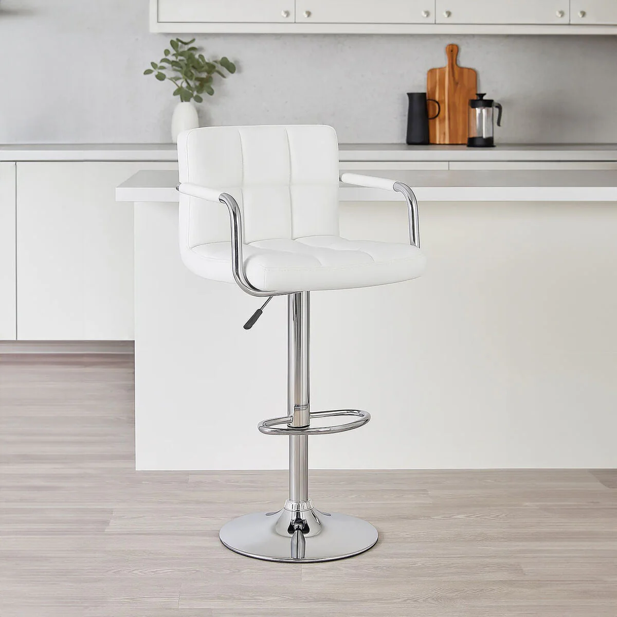 Starz White Leather Effect Bar Chair - Image 6