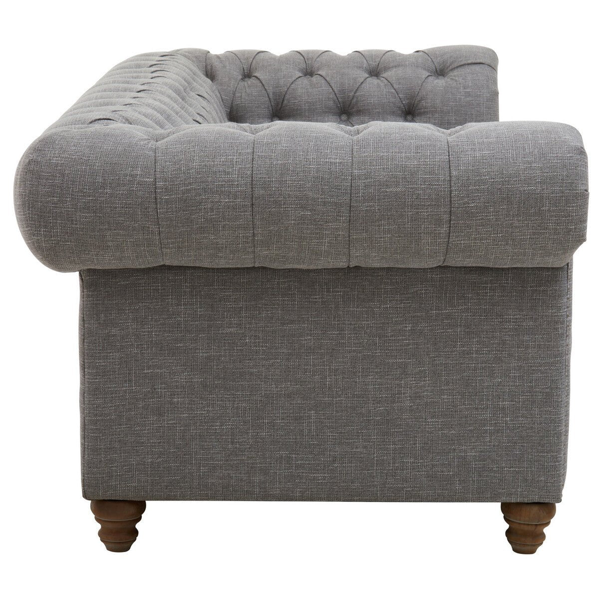 Stella Three Seat Grey Linen Sofa - Image 12