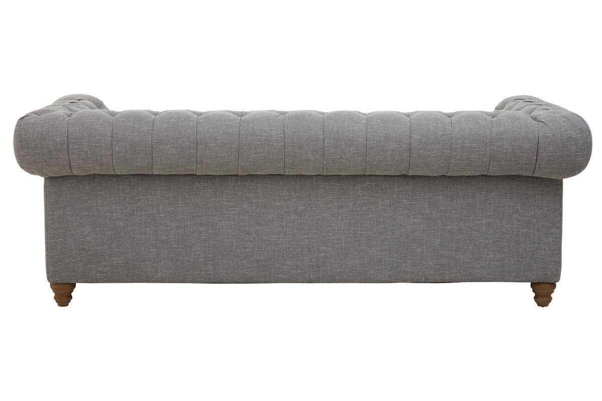 Stella Three Seat Grey Linen Sofa - Image 13