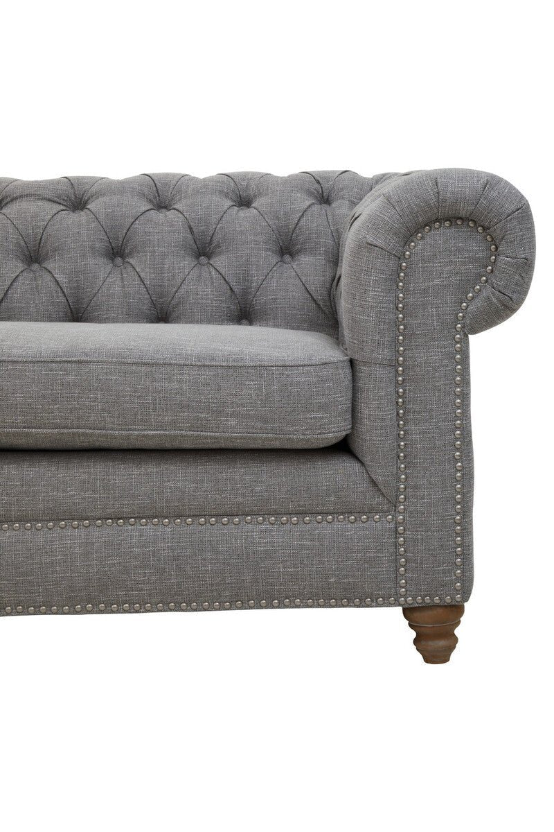 Stella Three Seat Grey Linen Sofa - Image 14