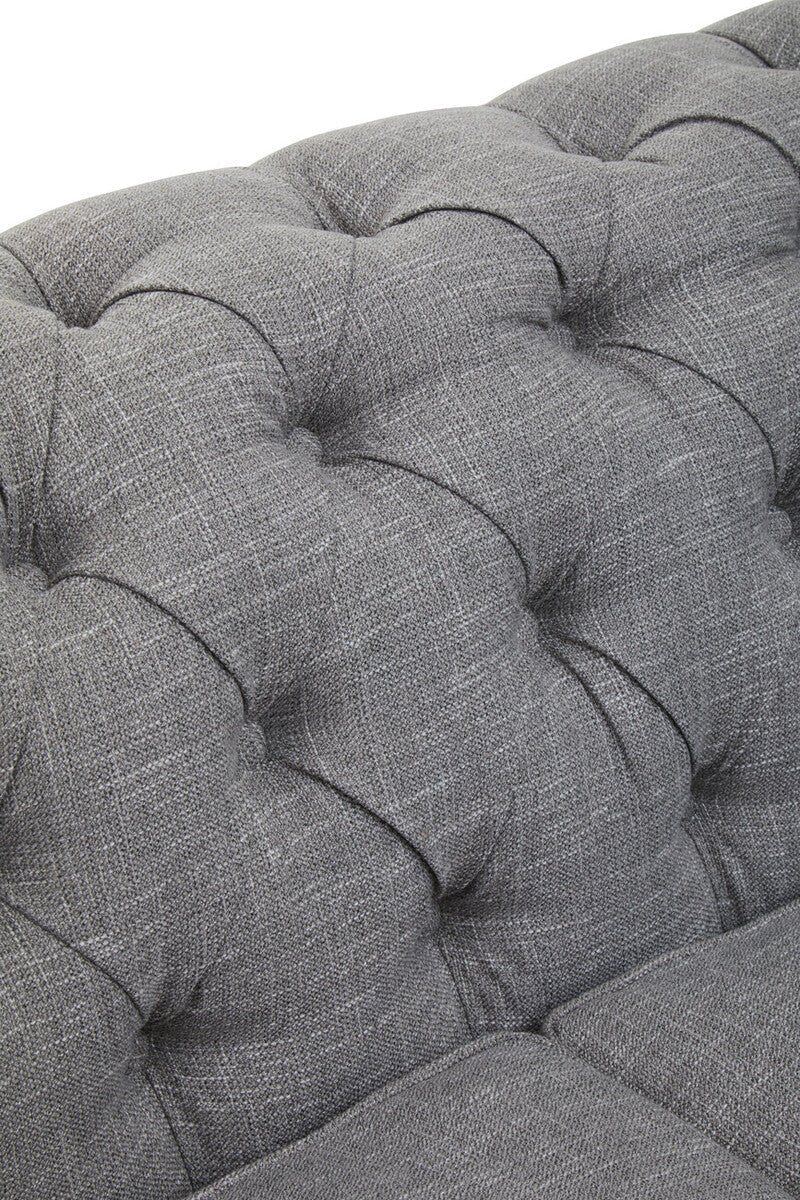 Stella Three Seat Grey Linen Sofa - Image 18