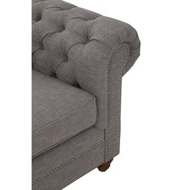 Stella Two Seat Grey Linen Sofa - Image 11