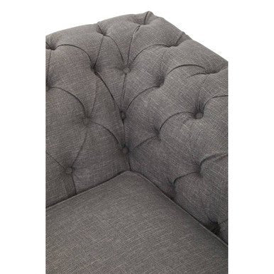 Stella Two Seat Grey Linen Sofa - Image 12
