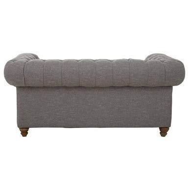 Stella Two Seat Grey Linen Sofa - Image 8