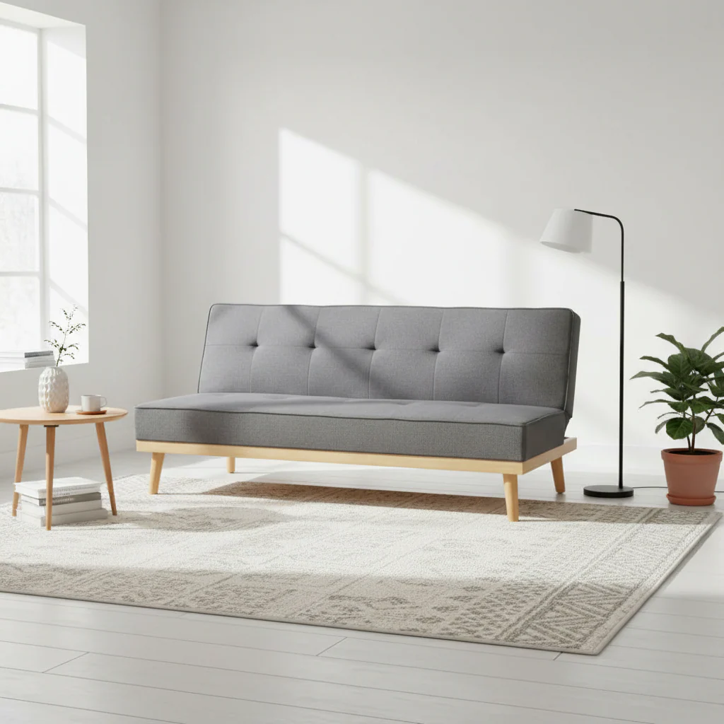 Stockholm 3 Seat Grey Sofa Bed - Image 4