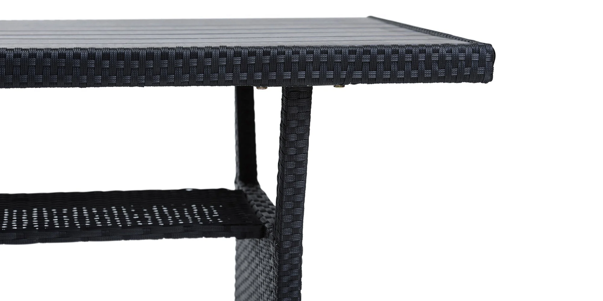 Stockholm 6 Seater Black Rattan Corner Garden Dining and Lounge Set - Image 6