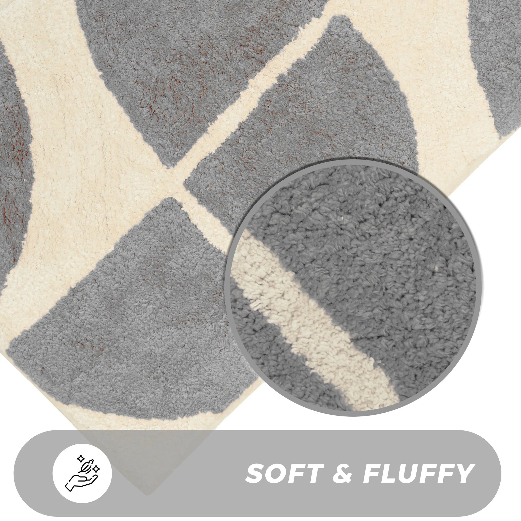 Stockholm Bath Mat Non Slip Backing Super Soft Water Absorbent Cotton Blend Mats Quick-Drying Bathroom Toilet Floor Rug - Image 4