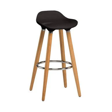 Stockholm Black Abs Beech Wood Bar Stool - Image 5