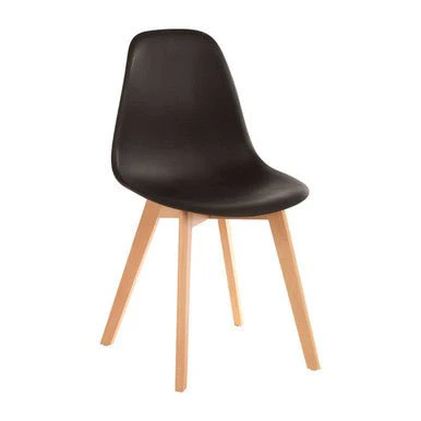 Stockholm Black Chair With Beech Wood Legs - Image 7