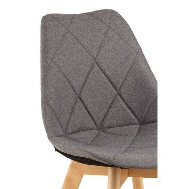 Stockholm Grey Diamond Pattern Dining Chair - Image 8