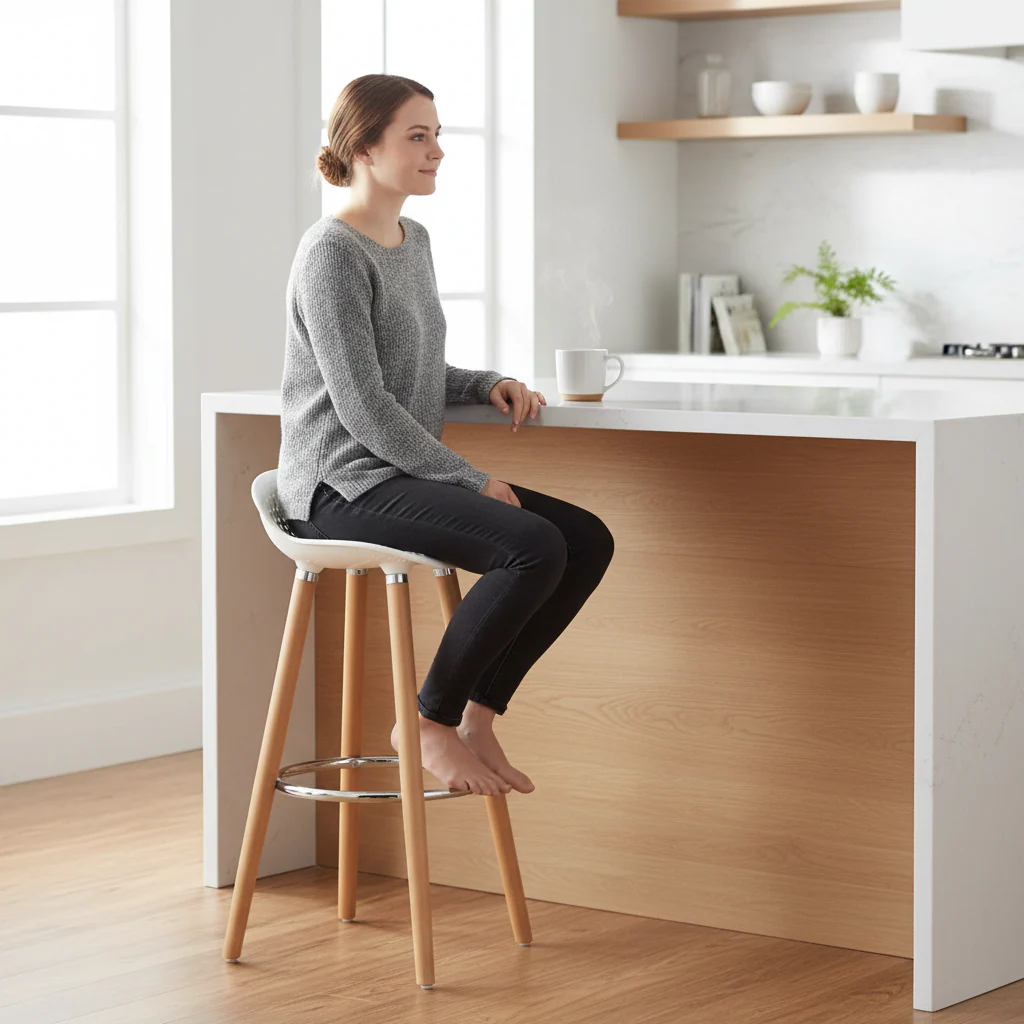 Stockholm Matte White Bar Stool - Image 2