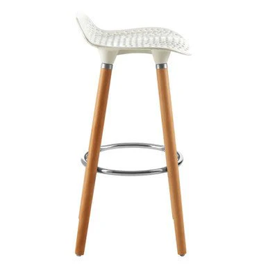 Stockholm Matte White Bar Stool - Image 7