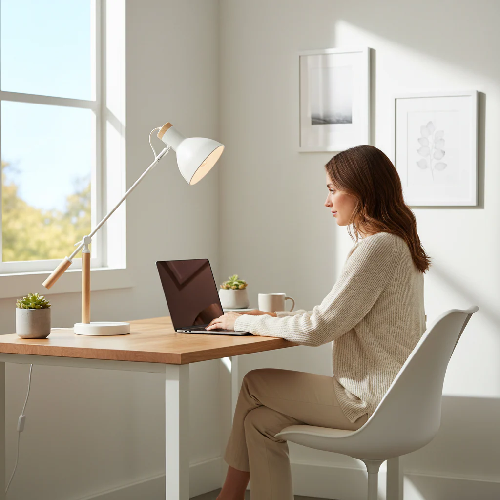 Stockholm Matte White Table Lamp - Image 2