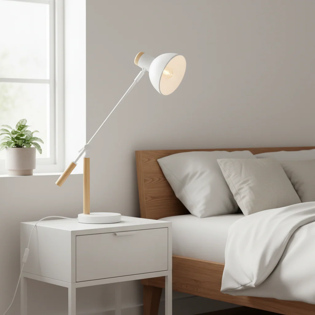 Stockholm Matte White Table Lamp - Image 3