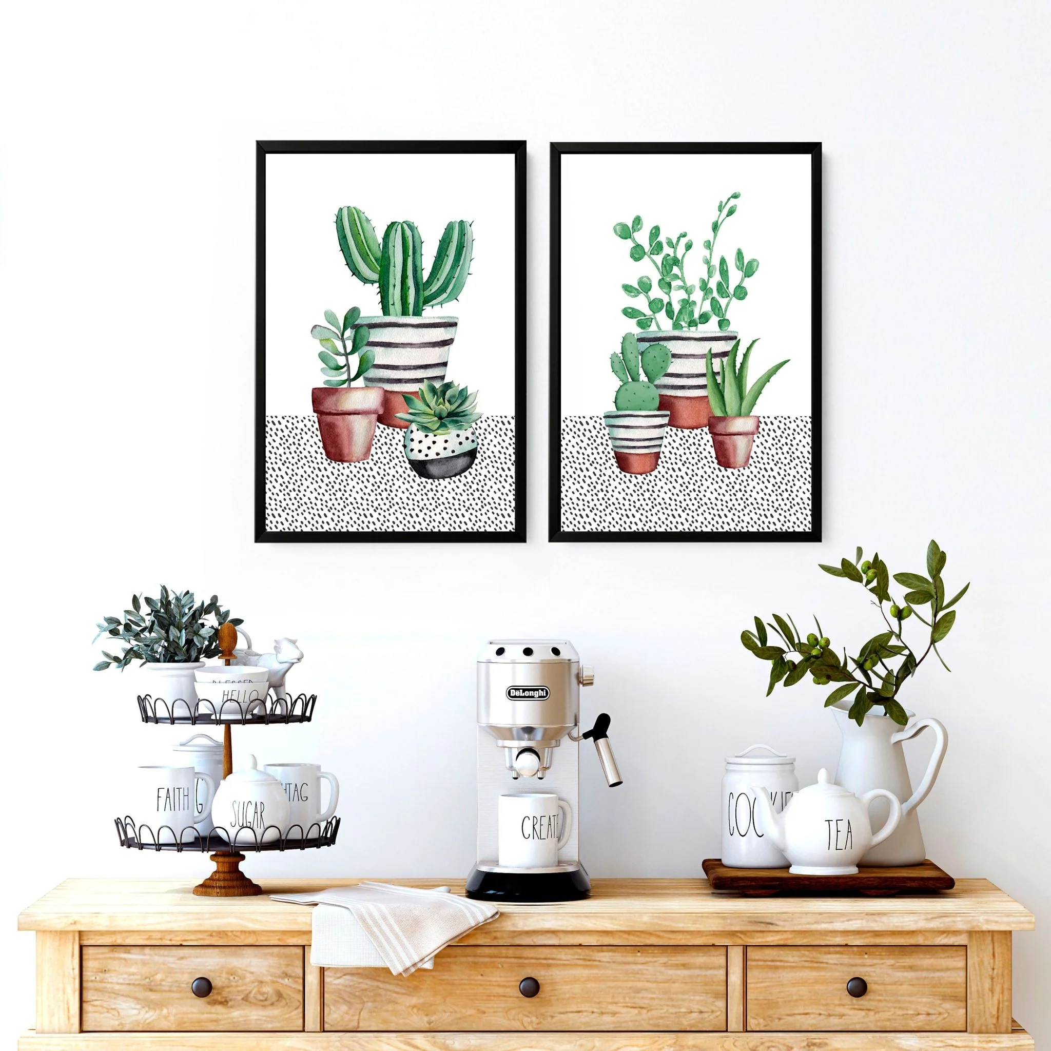 Kitchen prints | set of 2 Succulents wall art prints - Image 6