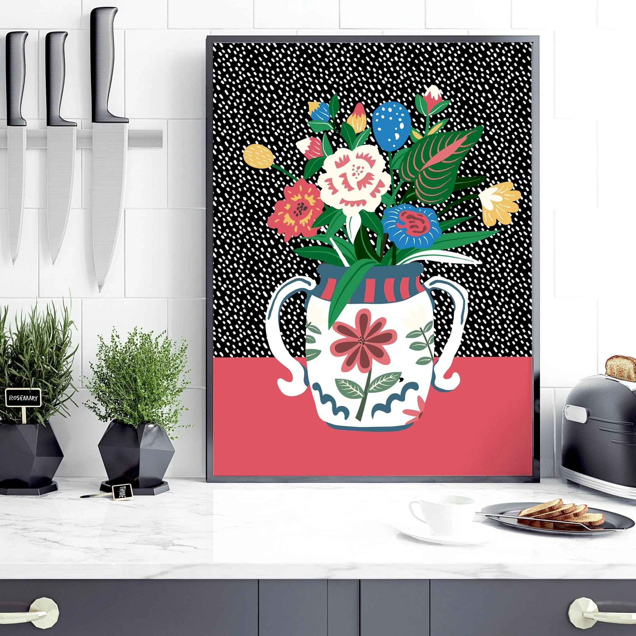 Art for kitchens | set of 2 Succulent wall art prints - Image 4