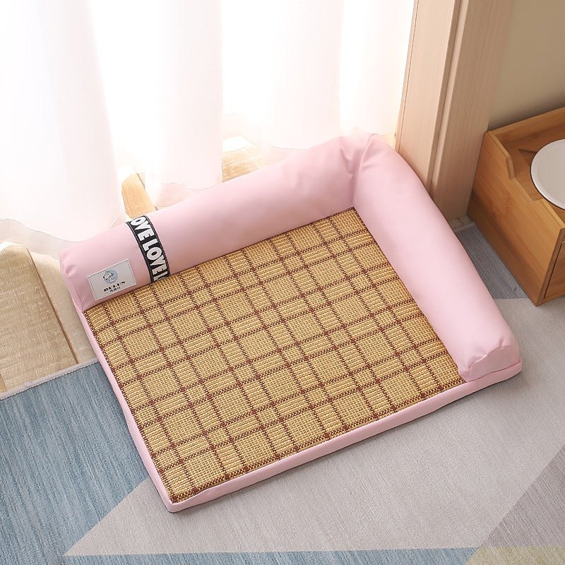 Summer Cooling Mats Cat Bed Dog Bed Dog Sofa Pet Mats Cat House Ice Pad Dog Sleeping Mats Cool Cold Bamboo Fiber Cat Bed - Image 6