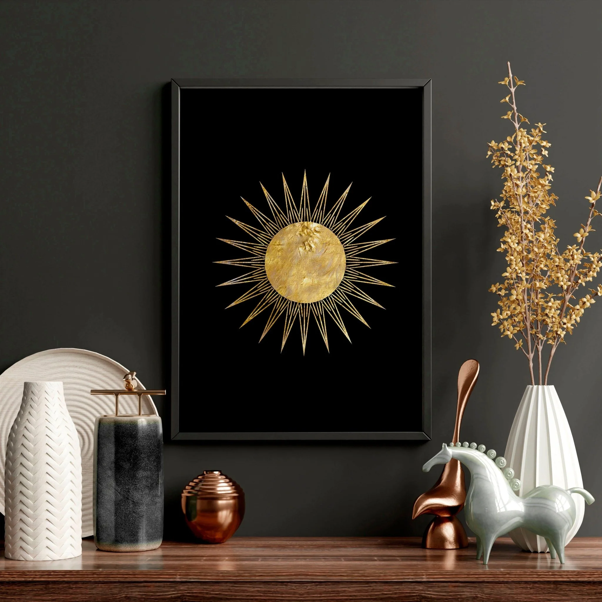 Sun and moon wall art | set of 2 wall art prints - Image 4