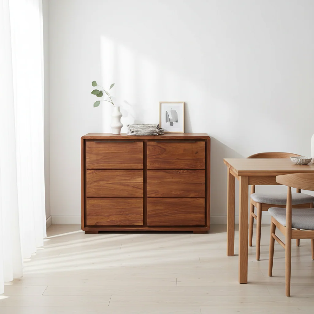 Surati Two Door Sheesham And Acacia Sideboard - Image 3