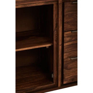 Surati Two Door Three Drawer Sheesham And Acacia Sideboard - Image 12