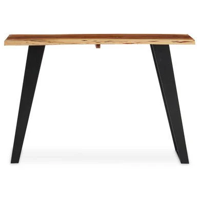 Surax Acacia Wood And Looped Iron Base Console Table - Image 5