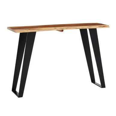 Surax Acacia Wood And Looped Iron Base Console Table - Image 6