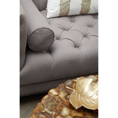 Surina 3 Seat Grey Fabric Sofa - Image 12