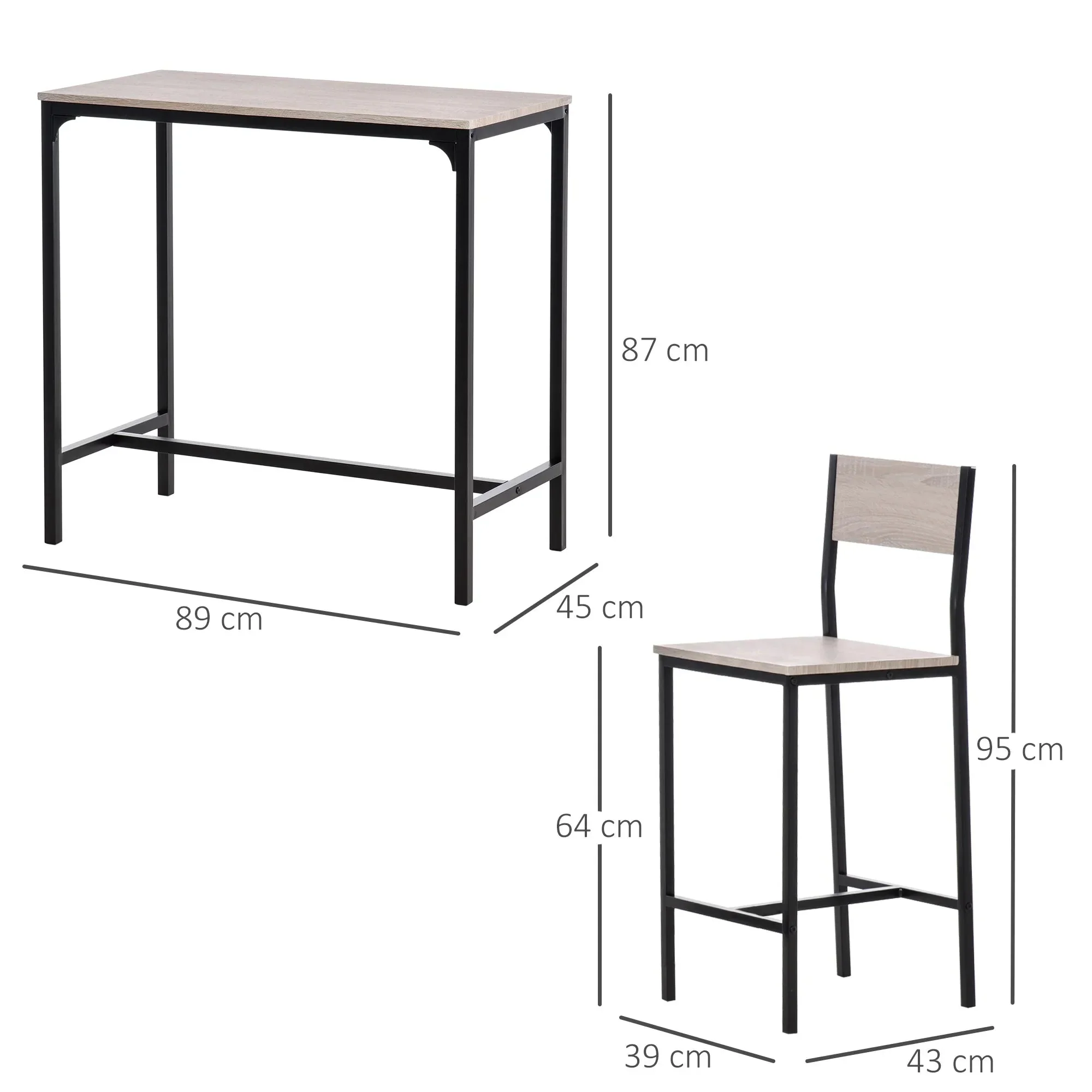 Table Stool Set - 3 Pack - Image 4