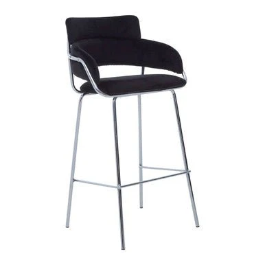 Tamzin Black Velvet Bar Chair - Image 2