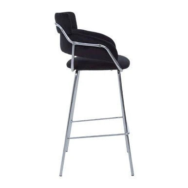 Tamzin Black Velvet Bar Chair - Image 3