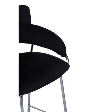 Tamzin Black Velvet Bar Chair - Image 6