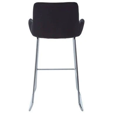 Tamzin Black Velvet Bar Chair With Low Arms - Image 10
