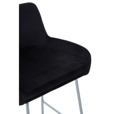 Tamzin Black Velvet Bar Chair With Low Arms - Image 12