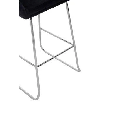 Tamzin Black Velvet Bar Chair With Low Arms - Image 13