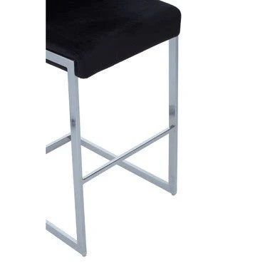 Tamzin Black Velvet Bar Chair With Low Back - Image 10