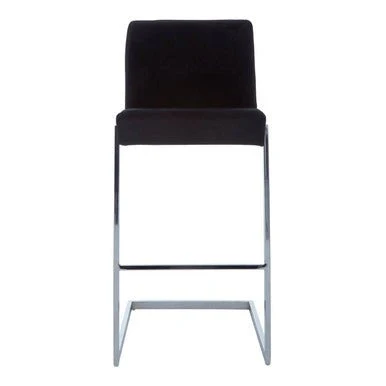 Tamzin Black Velvet Bar Chair With Low Back - Image 5