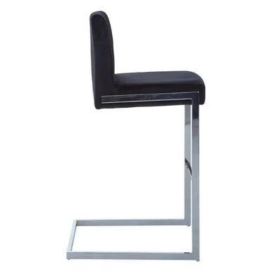 Tamzin Black Velvet Bar Chair With Low Back - Image 8