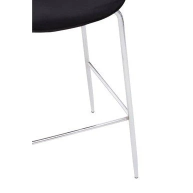 Tamzin Black Velvet Chrome Finish Bar Chair - Image 10